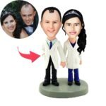doctors couple bobblehead india custom figurine with engraved name plate