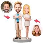 Custom doctor nurse bobblehead India with engraved text for medical professionals