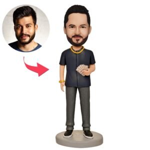 Rich boss bobblehead India personalised gift with custom engraved text