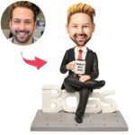 world best boss bobblehead india custom domineering male figurine with engraved text