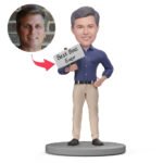 Best boss bobblehead India custom figurine with engraved name plate gift