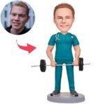 fitness male doctor bobblehead india personalised gift with engraved text